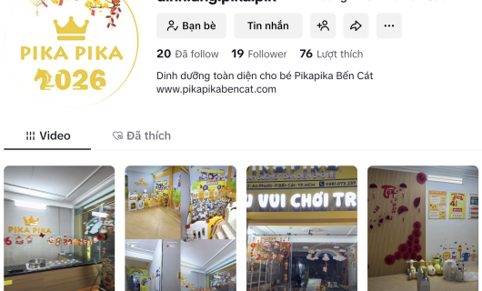 CHÁO DINH DƯỠNG CẦU VỒNG - KHU VUI CHƠI PIKA PIKA